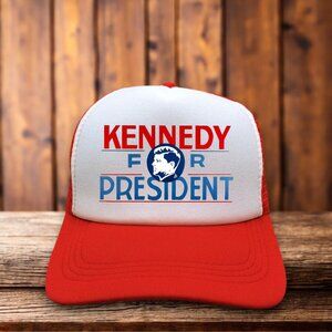 Kennedy For President Unisex Trucker Hat Red Snapback JFK 1960 Ball Cap